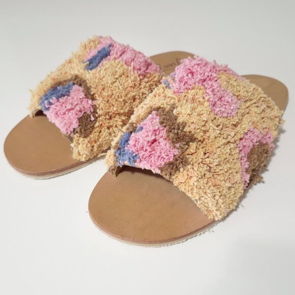 NWOT Free People Yuma woven "shag" peep toe sandal mules, 41 - Picture 12 of 16